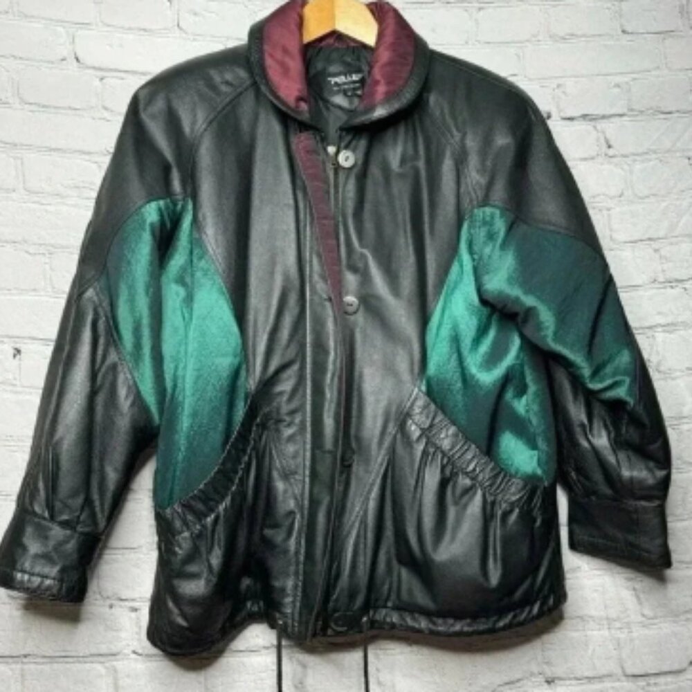 Vintage Pelle Men’s Leather & Nylon Jacket size Medium